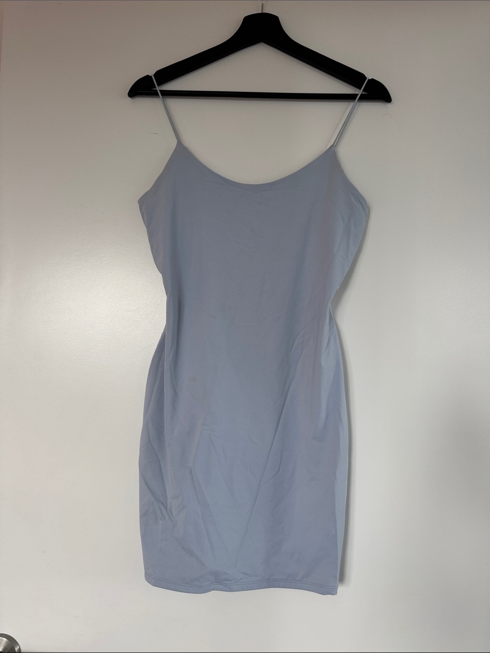 Simple Garage Spaghetti Strap Slip Dress - Light Blue